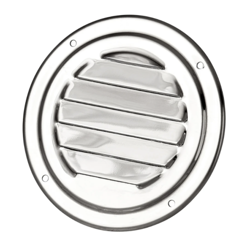 Stamped Stainless Steel Vent 4" Round Louvered