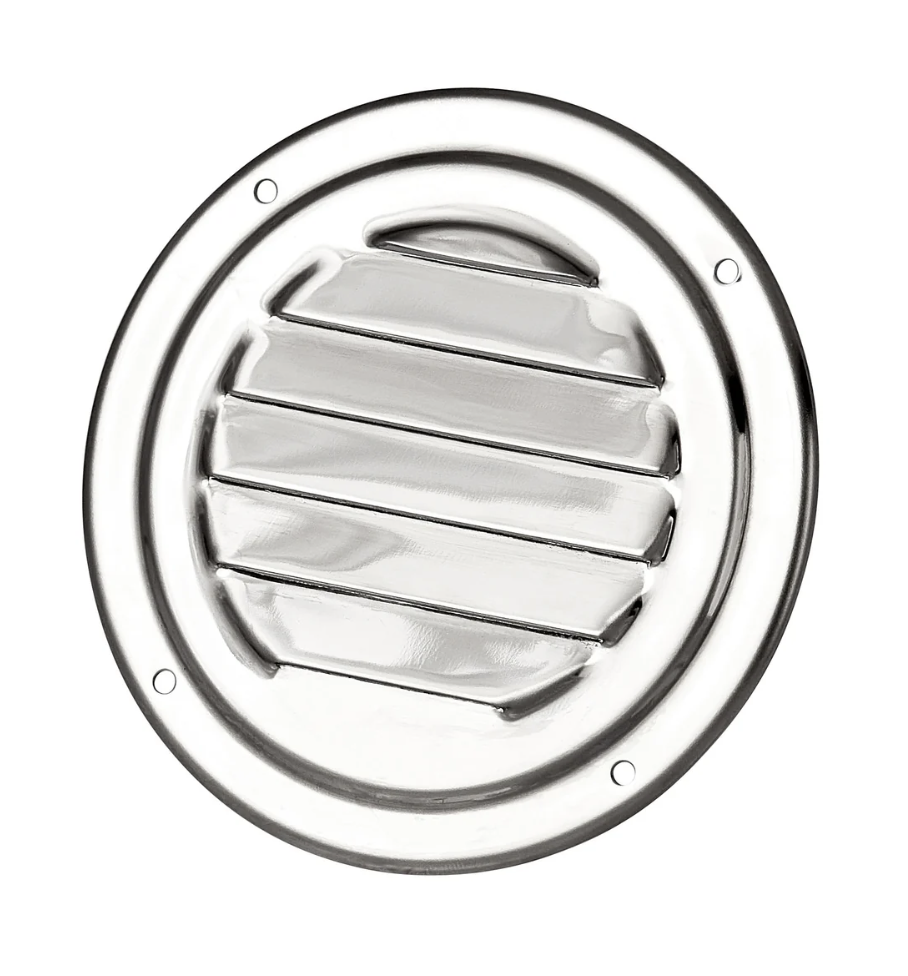 Stamped Stainless Steel Vent 4" Round Louvered