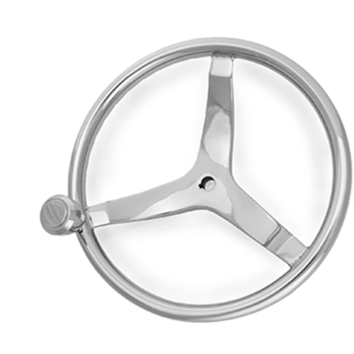 13-1/2" Stainless Steel Steering Wheel W/ Deluxe Knob