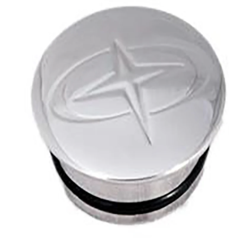Knob Cap, Stainless Steel, Gem Logo